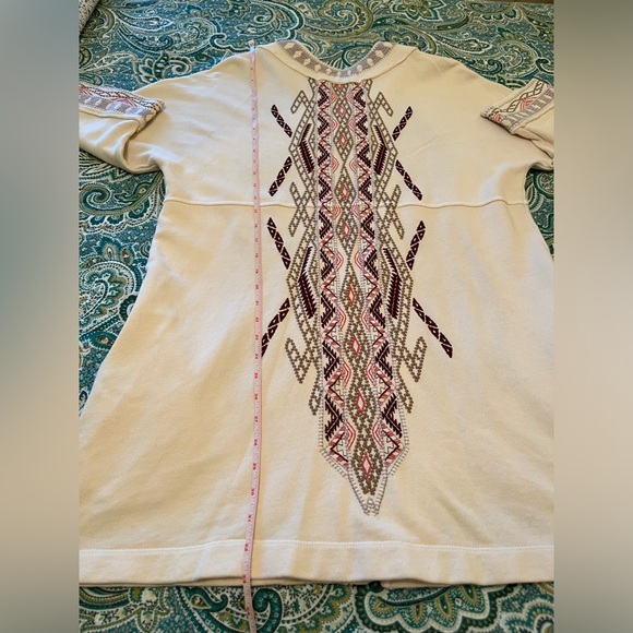 Johnny Was Women’s Knit Duster Jacket Cream Embroidered Boho Western Size S EUC - Picture 6 of 7